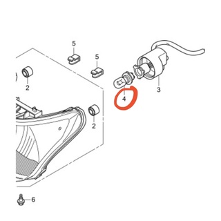 หลอดไฟหน้า HONDA BULB HEADLIGHT / 34901-KRS-901 แท้