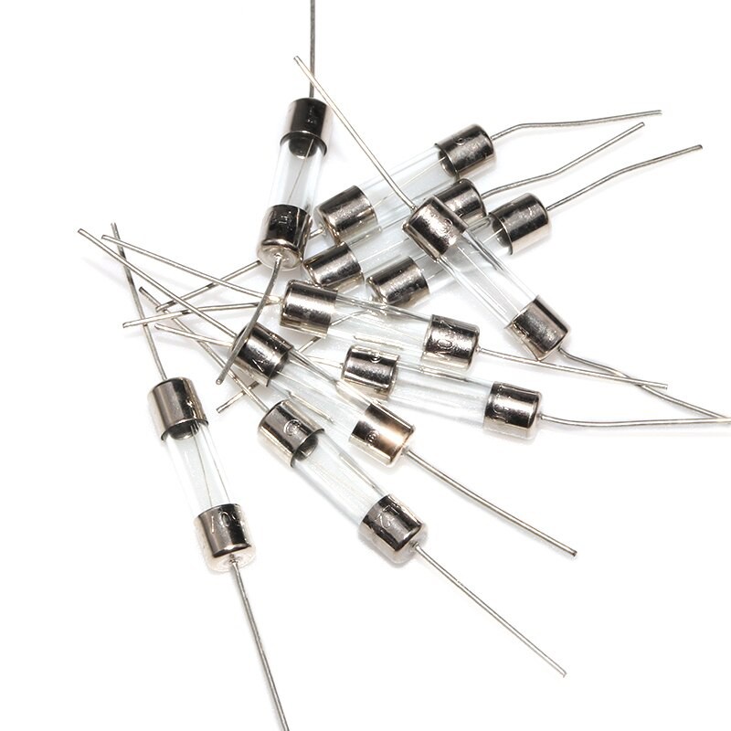 10pcs 5*20 มม.ฟิวส์เป่าช้าแก้วฟิวส์ 2 ขา 0.5A 1A 2A 2.5A 3A 4A 5A 6.3A 8A 10A 12A 15A 20A 25A 30A 250V 5x20 มม.ใหม่