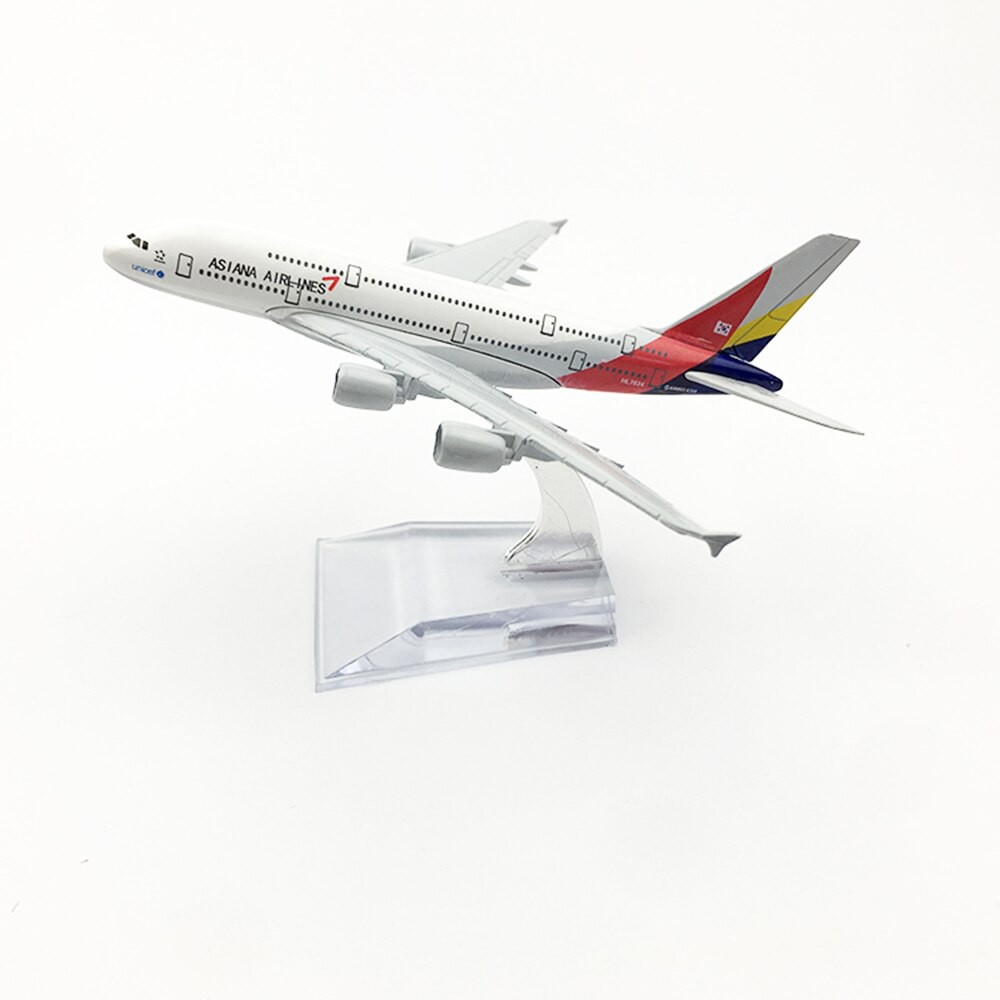 เดลเครื่องบิน ASIANA AIRLINES AIRBUS A380 ขนาด 16 ซม.ทำด้วยเหล็ก  สวย งานละเอียด - ของขวัญ ของสะสม ข