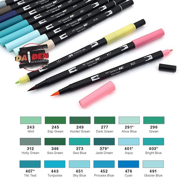 [หนังสีดํา] P2 - Tombow Dual Brush Pen ABT ขายปลีก