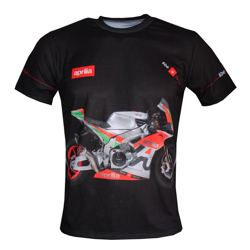 เสื้อยืดผู้ชายรุ่นใหม่สําหรับ aprilia rsv4 racing เสื้อยืดผู้ชาย