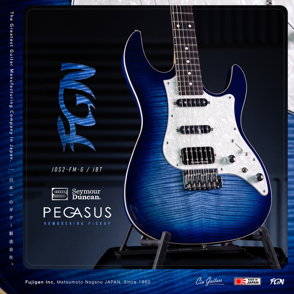 FGN JOS2-FM-G/JBT I กีตาร์ไฟฟ้าทรง Modern Strat (Jeans Burst) I Seymour Duncan® Alnico ll Pro / SSL-