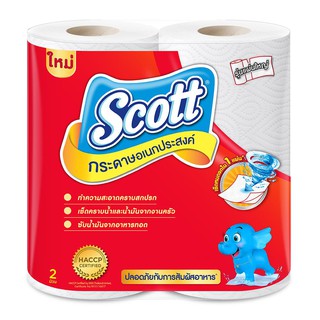 กระดาษชำระ ทิชชู่เปียก กระดาษอเนกประสงค์ SCOTT BIG ROLL 2 แพ็ค อุปกรณ์ทำความสะอาด ของใช้ภายในบ้าน KITCHEN PAPER SCOTT PA