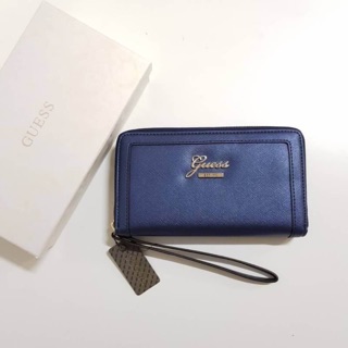 Guess wallet navy metalic