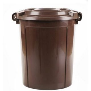 ถังน้ำกลมฝาล็อค 62L สีน้ำตาล