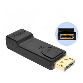 Dp To Hdmi,Display Port DP Male to HDMI Female Connector Adapter (Black)