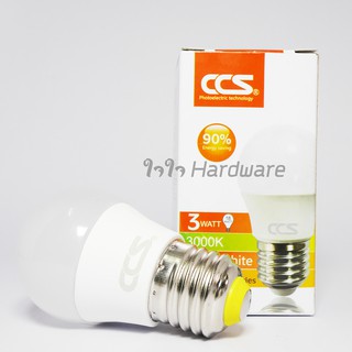 CCS หลอดไฟ LED  3 W แสงแดง 1 หลอด ขั้ว E27 ซีซีเอส 3 วัตต์ LED Warm white 3000k