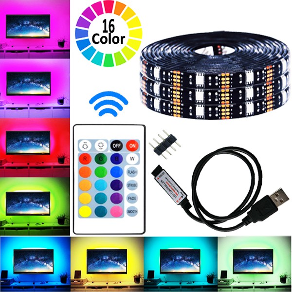 สายไฟ 5 V Rgb Led พร้อมรีโมทและ Usb สําหรับตกแต่ง
