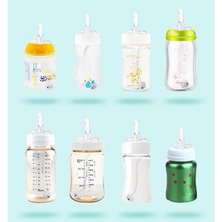 👶🏼พร้อมส่ง⭐️หลอดหัดดูด คอกว้างคอแคบ 💥ซื้อครบ 3 ชิ้น ฟรีแปรงล้างหลอด💥อะไหล่ขวดนม