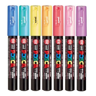 [ส่งจากญี่ปุ่น] Uni Posca Pc-1 M ปากกามาร์กเกอร์สีธรรมชาติ 7 สี