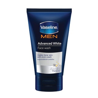 Vaseline Men Facial Face Wash Advanced White 100ml. วาสลีน เม็น ไวท์เทนนิ่ง โฟมล้างหน้า เพื่อผิวหน้าผู้ชายขาวกระจ่างใส