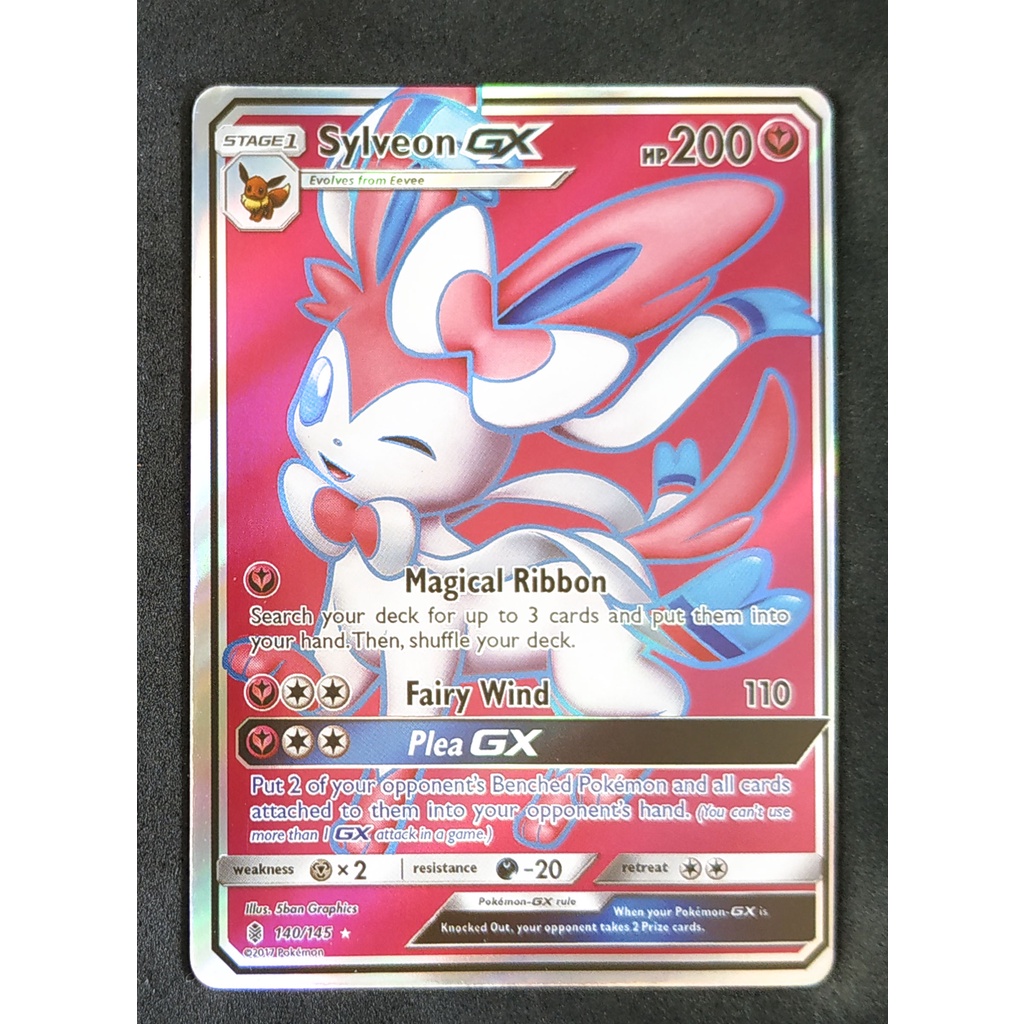 Sylveon GX 140/145 นิมเฟีย Pokemon Card (Matt Shadow Series) ภาษาอังกฤษ