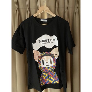 เสื้อยืดดำ สกรีนลาย Bubberry