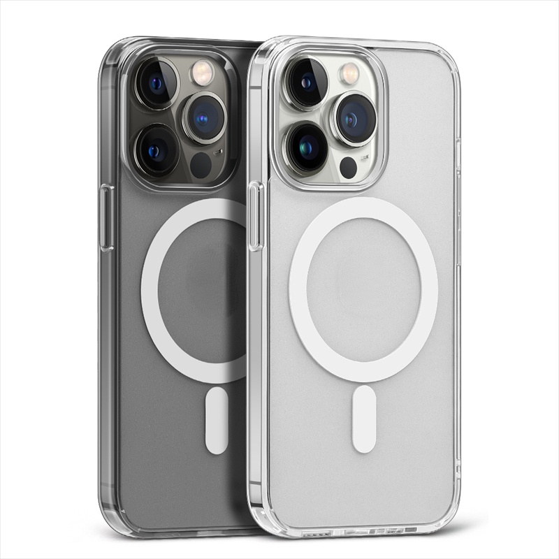 เคสโทรศัพท์มือถืออะคริลิคแข็ง แบบแม่เหล็กไร้สาย สําหรับ iPhone 15 14 13 12 11 Pro Max Mini X XS XR 7 8 Plus SE2022