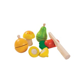 PlanToys 5337 Fruit &amp; Vegetable Play Set ของเล่นไม้รวมมิตรผักผลไม้