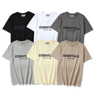 ❤❀ [พร้อมส่ง] ❤ เสื้อยืดลําลอง แขนสั้น คอกลม พิมพ์ลายตัวอักษร FOG ESSENTIALS Seventh Season โอเวอร์ไซซ์S-5XL