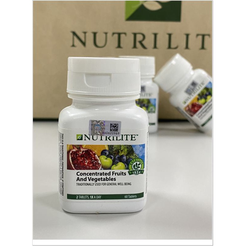 NUTRILITE Concentrated Fruits And Vegetables (60 Tab) นิวทริไลท์ (วิตามินผักและผลไม้รวมเข้มข้น ) บรรจุ 60 เม็ด