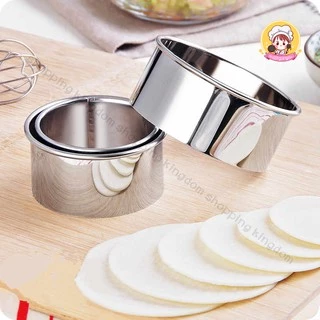 พิมพ์ตัดแป้งวงกลมสแตนเลส 3 ขนาด พิมพ์คุกกี้ สแตนเลส พิมพ์คุกกี้ Pastry Cookie Cutter