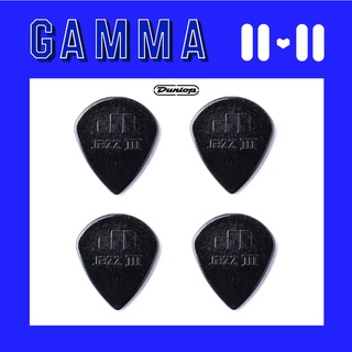 ปิ๊กกีต้าร์  Jim Dunlop รุ่น Jazz III  1.38 mm.   4 ชิ้น/set  (Black)  **รุ่นยอดฮิต +สินค้าขายดี**