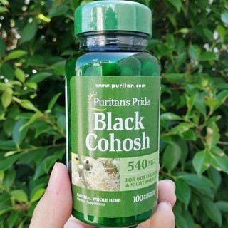 Black Cohosh 540 mg 100 Capsules (Puritans Pride®) บรรเทาอาการวัยทอง บรรเทาอาการที่เกี่ยวข้องกับการหมดประจำเดือน