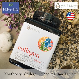 Collagen 6,000 mg 290 Tablets - Youtheory คอลลาเจน Enhance with vitamin C