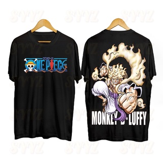 One Piece อะนิเมะเสื้อเชิ้ตลูฟี่ออกแบบการ์ตูนขนาดใหญ่อินเทรนด์กีฬาผ้าฝ้ายกีฬาคอกลมอินเทรนด์อินเ kn;