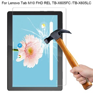 กระจกนิรภัยป้องกันหน้าจอสำหรับ Lenovo Tab M10 FHD REL TB-X605FC ฟิล์มหน้าจอ TB-X605LC