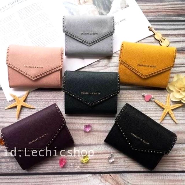 🆕️Charles&Keith กระเป๋าสตางค์ ใบสั้น short wallet ส่งฟรี!ems