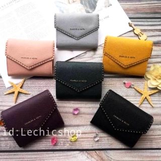 🆕️Charles&amp;Keith กระเป๋าสตางค์ ใบสั้น short wallet ส่งฟรี!ems