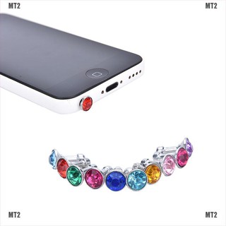 (MT2 &amp; Th) ผ้าคลุมกันฝุ่น ประดับคริสตัล ขนาด 10x3.5 มม. สําหรับมือถือ 10 ชิ้น