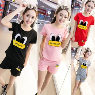 PP8441 Set Pancoat เสื้อแขนสั้น+กางเกง ลายเป็ด