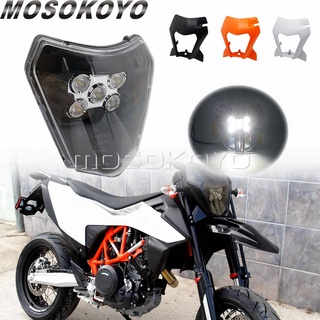 MD-สำหรับ EXC Enduro XCW XC SX-F XC-W หกวัน TPI 125-450 690 E Nduro R 690 SMC R E8 Supermoto วิบาก LED ไฟหน้าหน้ากาก Cov