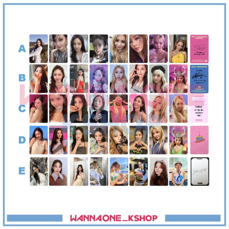 SNSD Girls Generation Forever 1 photocard อัลบั้ม yoona ทิฟฟานี่ taeyeon seohyun hyoyeon sooyoung su