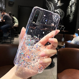 Ready Stock เคสโทรศัพท์ Xiaomi Redmi Note 9T Phone Case New 2021 Back Cover Bling Clear Black Green Pink Star Space TPU Softcase Handphone  Casing Redmi Note9T / Redmi9T