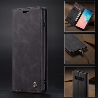 CaseMe เคส Samsung Galaxy S10 Lite S10e S9 S8 Plus S7 Edge 5G รุ่น Retro Magnetic Card Stand Wallet Flip Leather Case