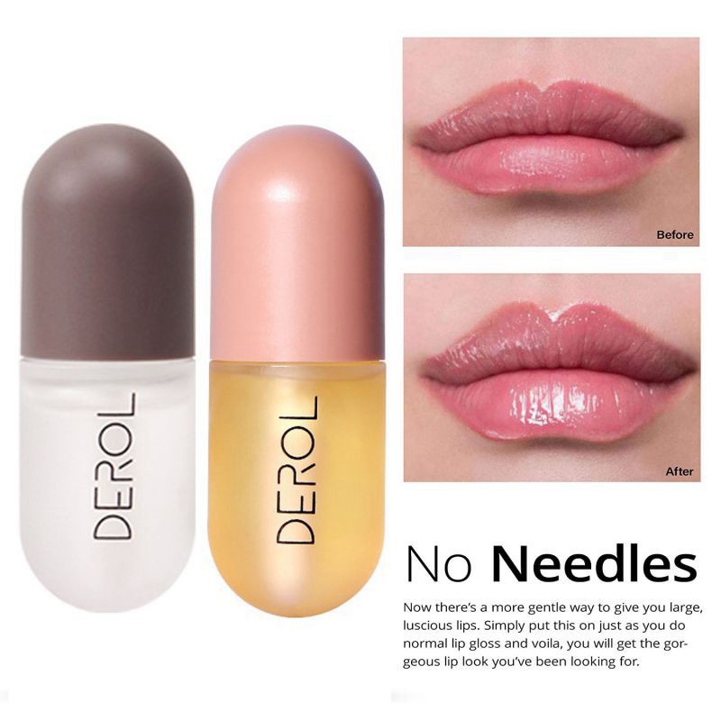 exo derol lip plumper ลิปสติกให้ความชุ่มชื้น อวบอิ่ม 2 ชิ้น/ชุด