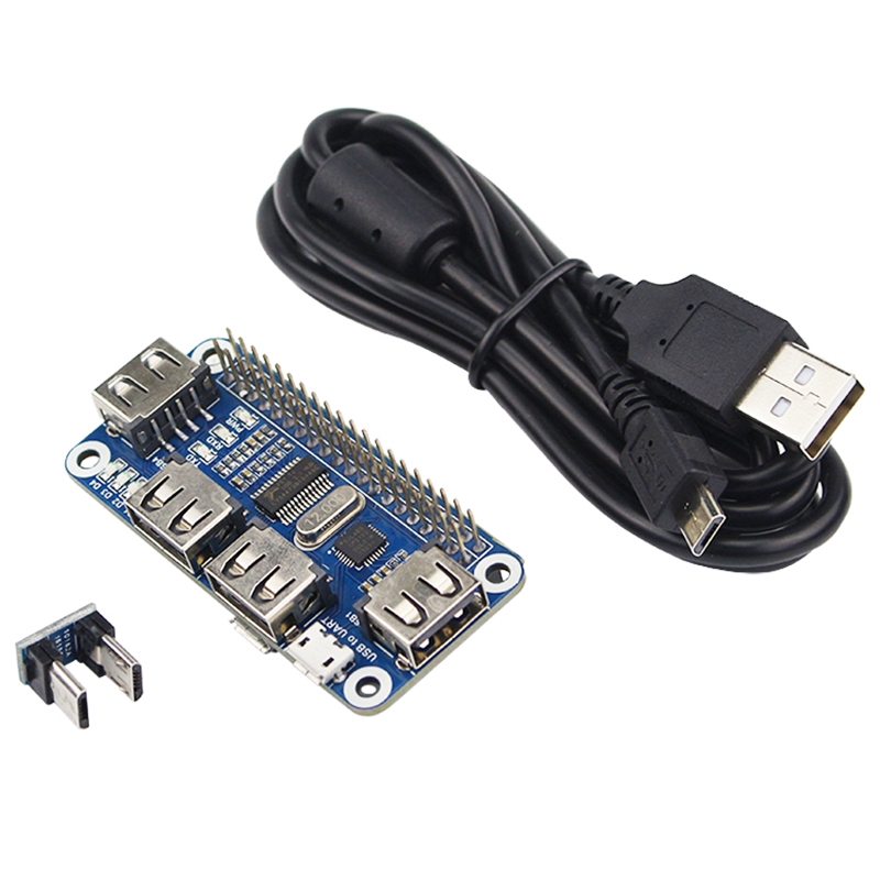 4 พอร์ต usb hub หมวกสําหรับ raspberry pi 3/2/zero w รูปที่ 5