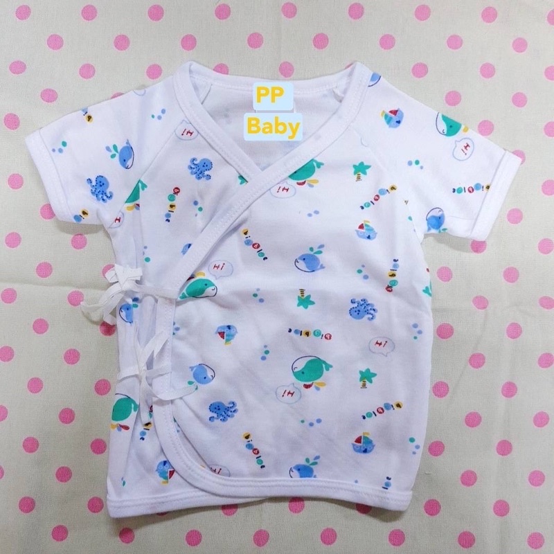 เสื้อเด็กแขนสั้นแบบผูกเชือก ผ้าเนื้อดี ใส่สบาย