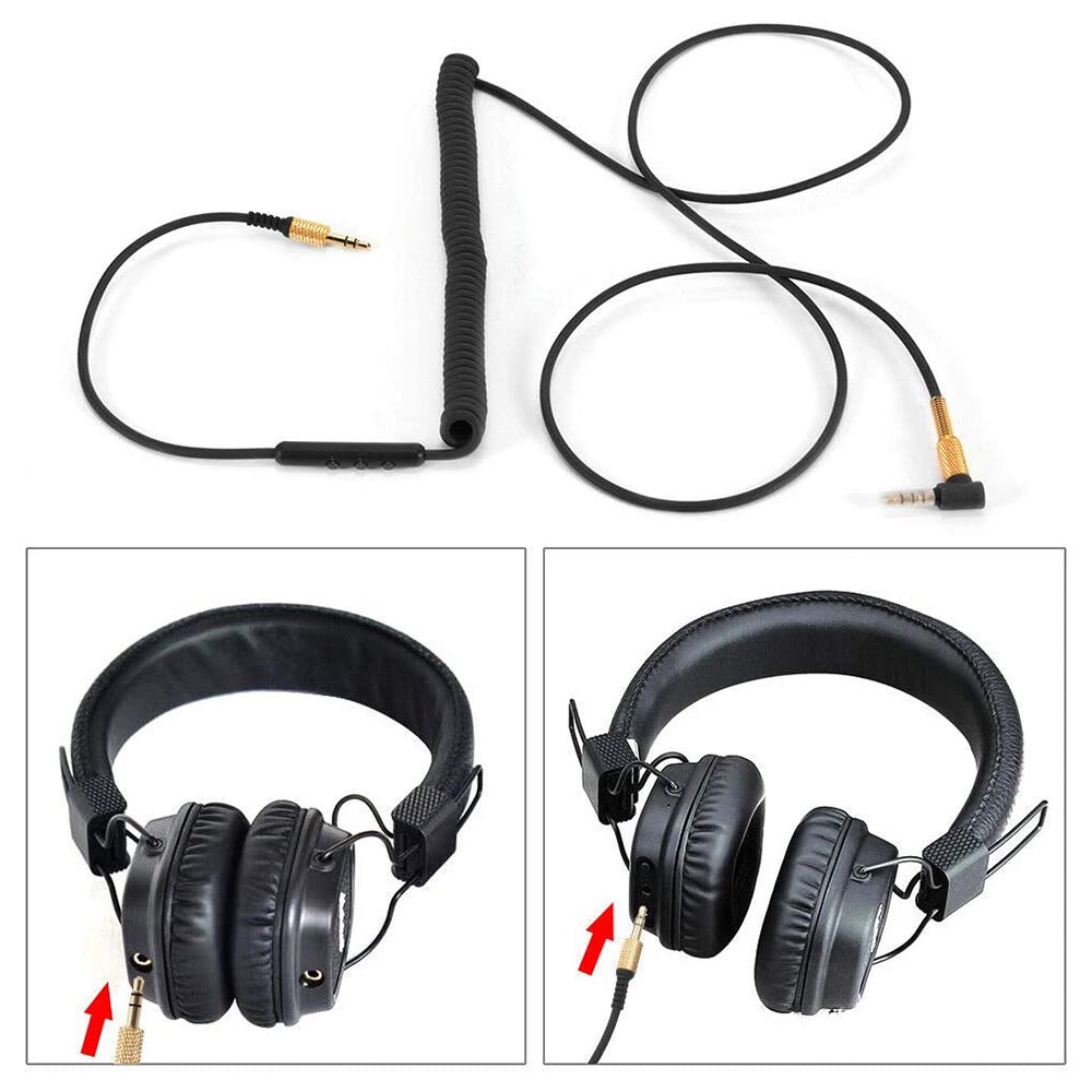สายเคเบิลไมโครโฟนเสียง 3.5 มม. สําหรับ Marshall Major 2 3 4 Monitor Mid A.N.C