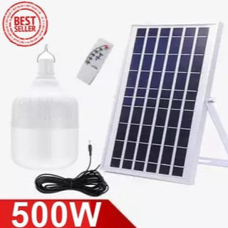 ไฟหลอดตุ้ม LED 500W  ไฟโซล่าเซล  แผงโซล่าเซลล์และหลอดไฟ ไฟโซล่าเซลล์ Solar cell ไฟพลังงานแสงอาทิตย์ Solar Light ไฟจัมโบ้