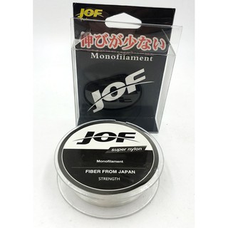 (ร้านคนไทย ส่งทุกวัน)สายเอ็นตกปลาสีใส JOF SUPER NYLON FROM JAPAN  ยาว 100 เมตร คุณภาพเกรดพรีเมี่ยม เหนียวนุ่ม ยืดหยุ่นสู