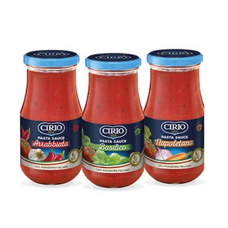 Cirio Pasta Sauce 420 g. ซอสสำเร็จรูป ต้นตำรับอิตาลีแท้ๆ 100% ซีรีโอ มีให้เลือก 3 รสชาติ