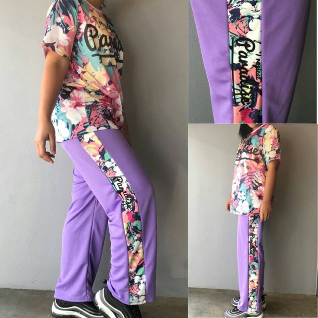 กางเกงทรงตรงลาย Paradise