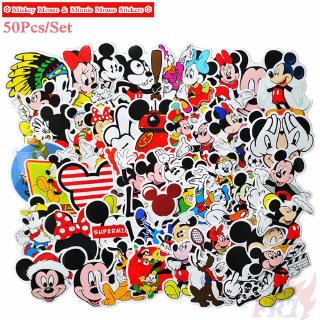 สติกเกอร์ Mickey Mouse &amp; Minnie Mouse - Series 03 50 ชิ้น / ชุด สเก็ตบอร์ด Diy ของเล่นสําหรับเด็ก