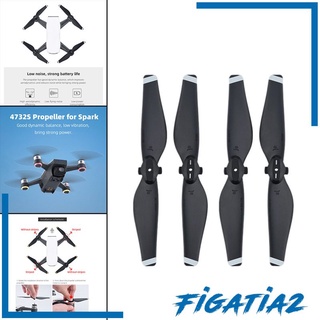 [Figatia2] ใบพัดพลาสติกเสียงรบกวนต่ํา 4 ชิ้นสําหรับ Dji Spark 4732S Drone