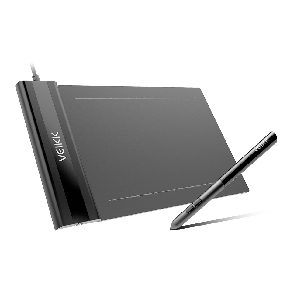 Fir Veikk S640 ปากกาแท็บเล็ตวาดรูป 6X4 นิ้วพร้อมปากกา 8192 ระดับ 5080 Lpi One-Touch Eraser 0aol