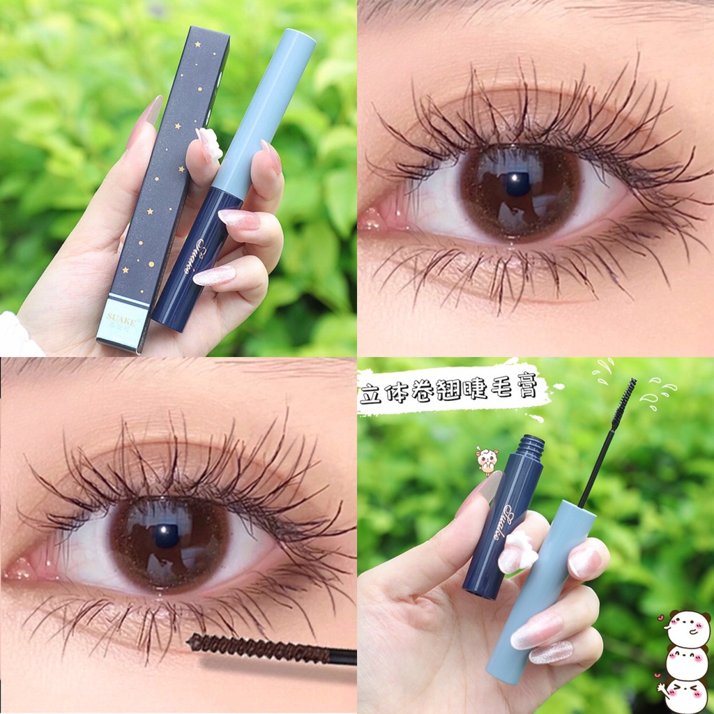 SUAKE 201 มาสคาร่าสลิม 3D ปัดขนตายาว ขนตางอนเด้ง กันน้ำ มาสคาร่า long Slender Mascara TikTok