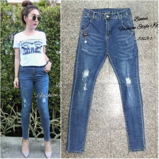 Detail : #8168-1 Jeans Style Korea กางเกงยีนส์ แฟชั่น ขายาว