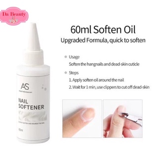 As NAIL SOFTENER น้ำยาสูตรอัพเกรด ทำให้หนังนุ่มเร็วขึ้น  60 ml.