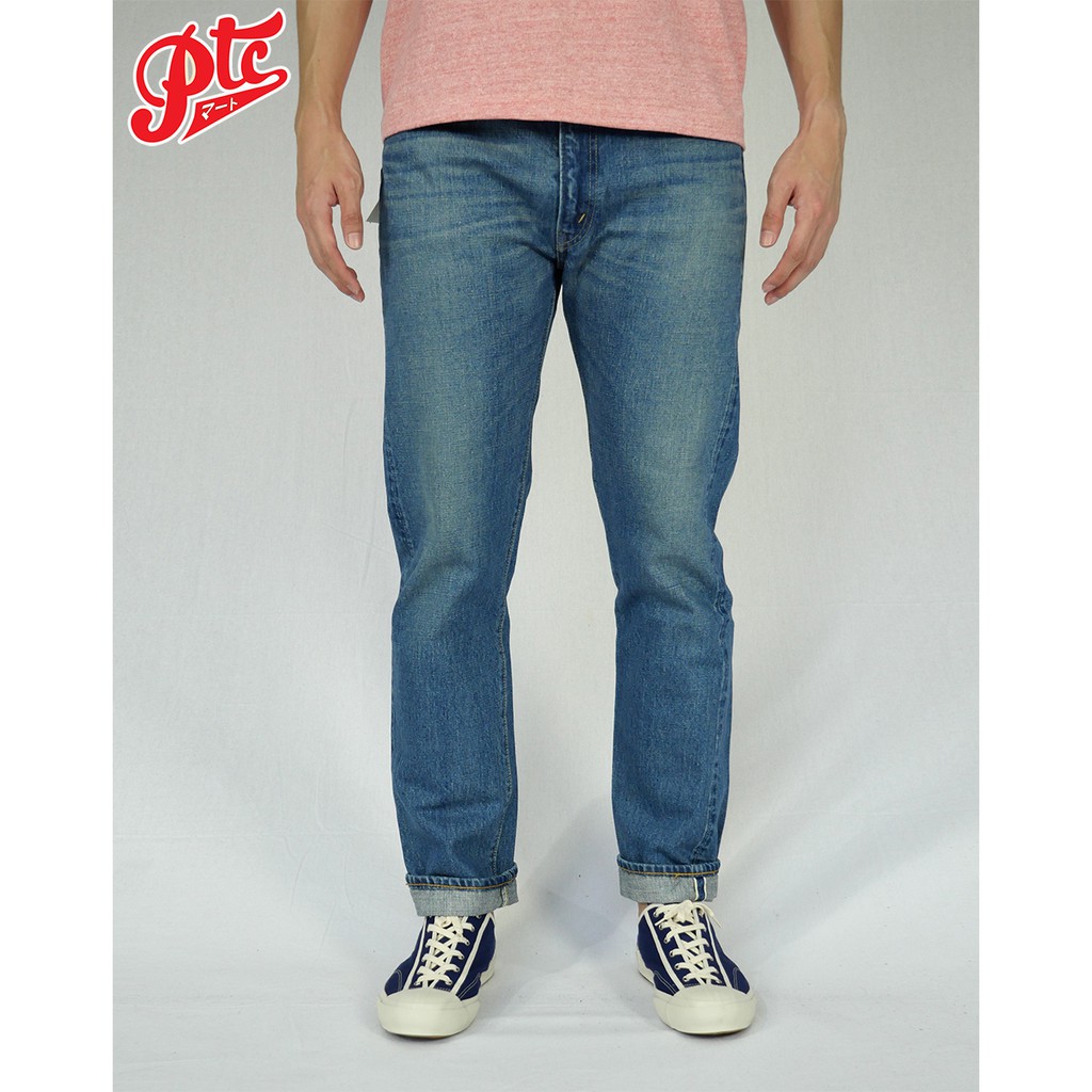 กางเกงยีนส์ผ้าฟอก orSlow  107 2year wash 01-0107 84K Ivy Slim Fit Selvedge Denim